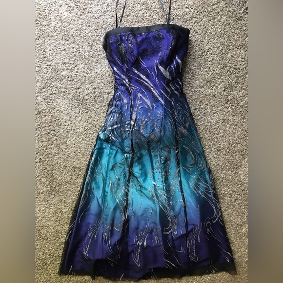 💙💜NV COUTURE SZ 6 BALLGOWN-VINTAGE c2002 PROM-PARTY SAME/NEXT DAY SHIP!💜💙 - Picture 3 of 15